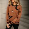 2026 Women's Plus Size Halloween Knit Pullover Sweater - European & American Style