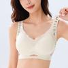 Thin Large-sized Seamless Lingerie Women's Gathering Bra Without Underwire Strapless Bra Push Up Bra