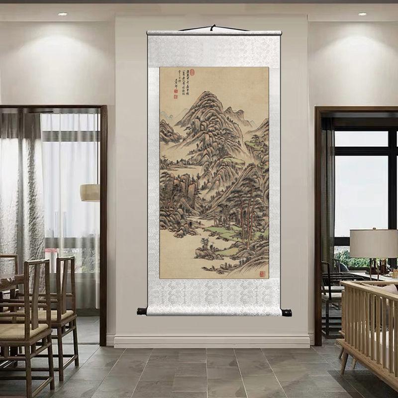Antikes Landschaftsgemälde Hängerolle Traditionelle Chinesische Malerei Rolle Wohnzimmer Arbeitszimmer Dekorative Hängerolle