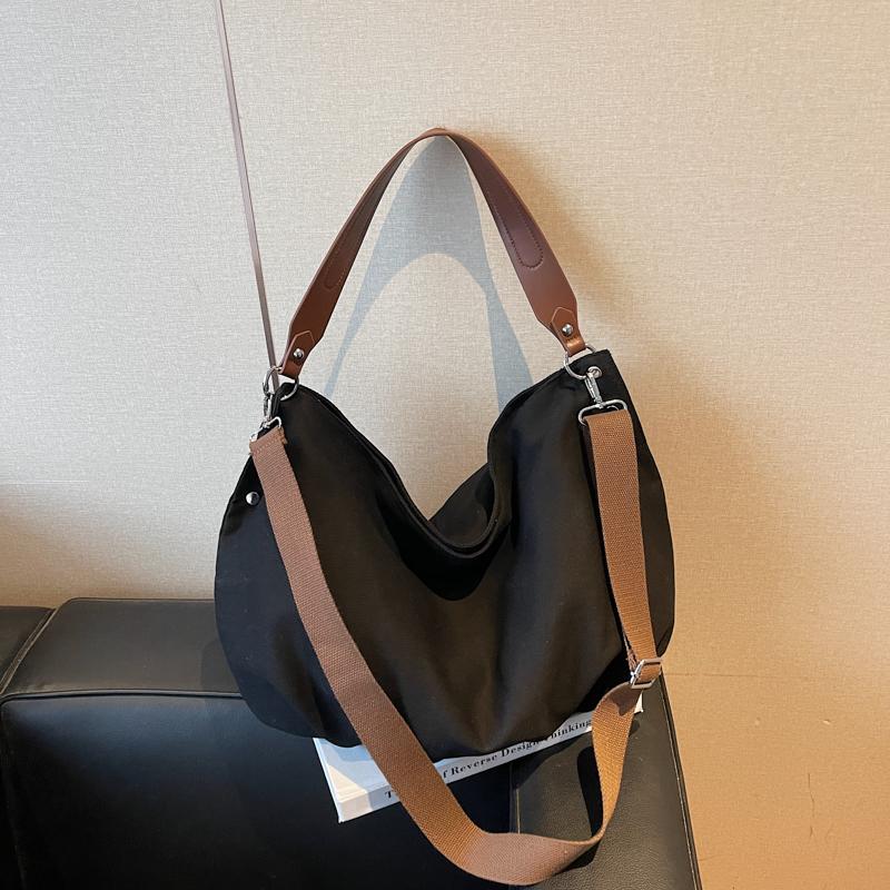 Casual Tote Bag Crossbody Bag Women's Lazy New Large Capacity Simple Underarm Bag Commuting Single Shoulder Bag Suede Leather