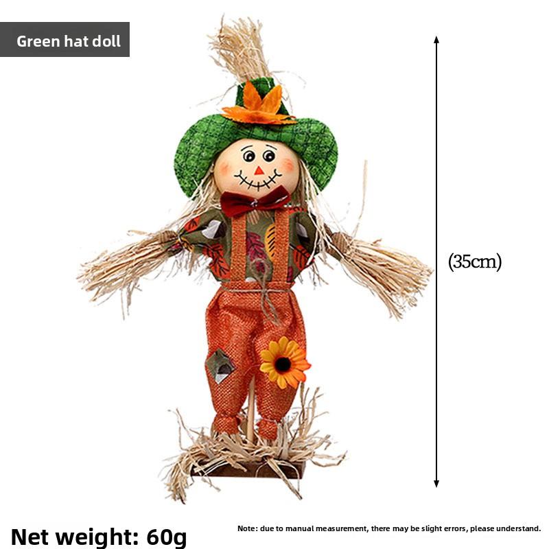 Halloween Decorated Pumpkin Witch Scarecrow Set, Halloween Ghost House Scene Decoration Props