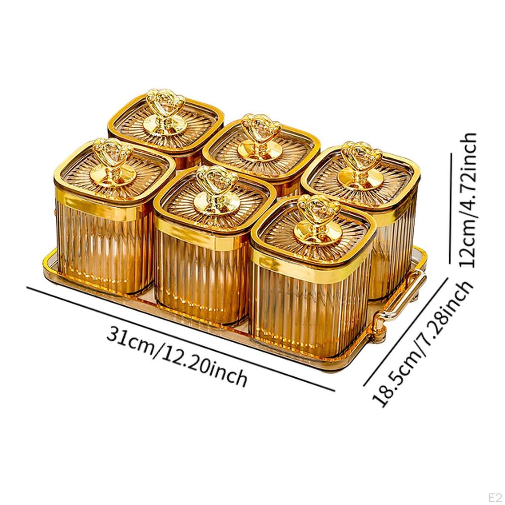 Appetizer Dish with Lid, Compartmentalized Fruit Serving Tray for Celebrations