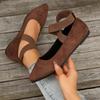 Flache Freizeitschuhe Damen Loafer Herbst Retro Bequem Atmungsaktiv Slipper Weiche Schuhe mit flachem Absatz Übergröße Zapatos De Mujer