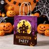 Halloween Paper Gift Bags Trick or Treat Candy Packaging Bags Pumpkin Witch Spider Print Bags Halloween Party Decor Supplies