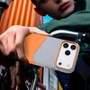 For iPhone 17 Pro Max Air Leather and Fabric Splicing Texture Card Insertion Magnetic Phone Case for iPhone 16 15 14 Plus 13 12