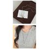 Korean Ins Style Simple Long Adjustable Beaded Heart Pendant Necklace For Women