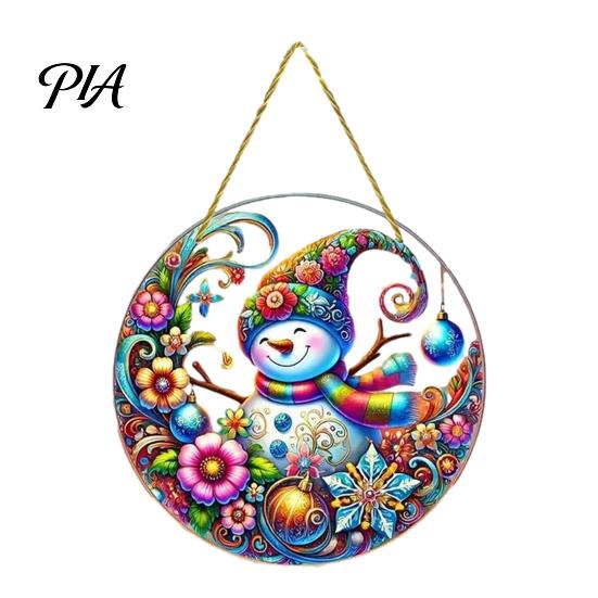 Xmas Tree Hanging Charms Christmas Ornaments, Acrylic Festive Pendants with Lanyard for Holiday Theme Party Favors Home Decoration, Indoor Scene