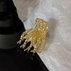 Punk Skull Hand Hair Clips for Women Simple Geometric Dark Little Shark Clip Halloween Party Headwear Accessory