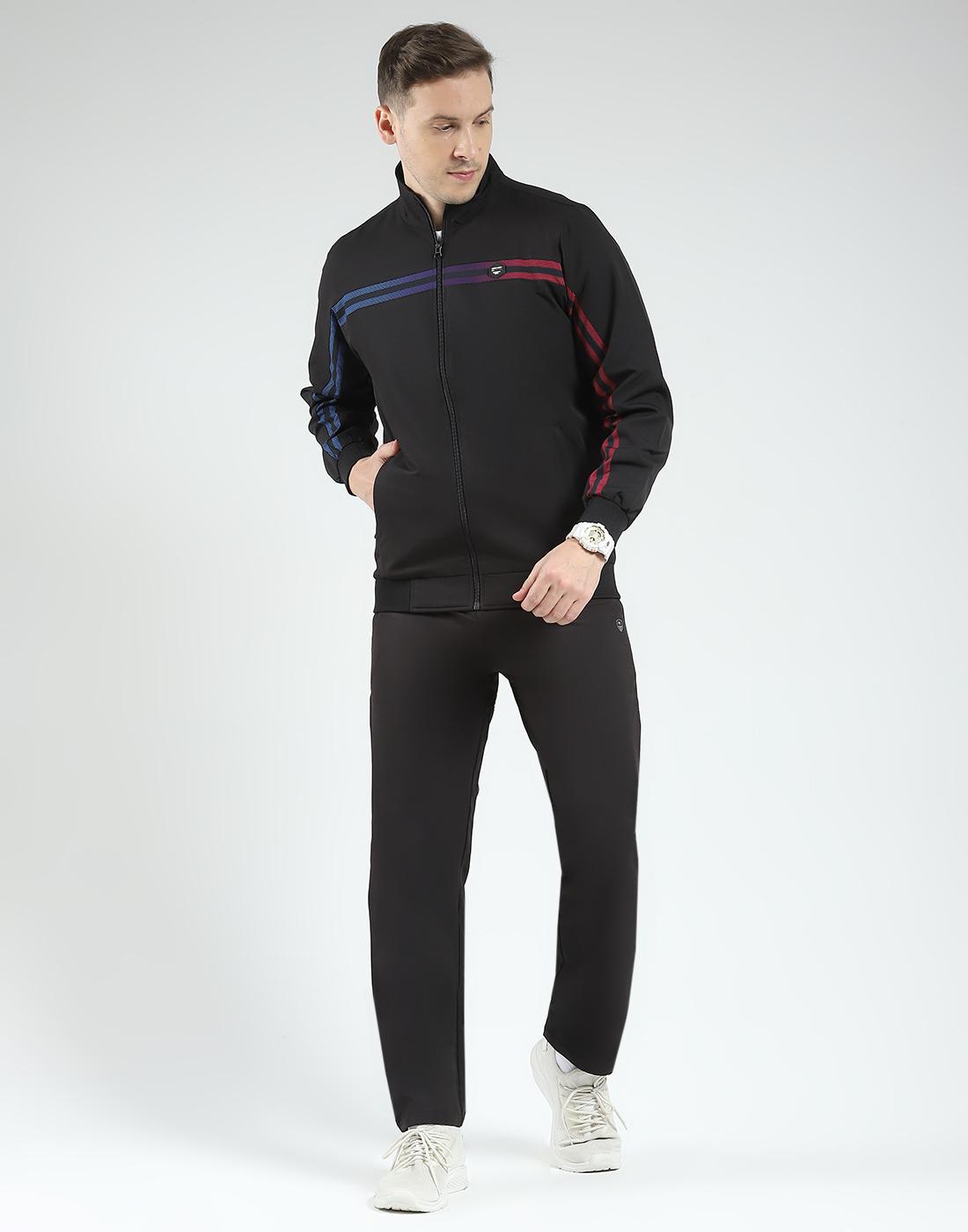 

MONTE CARLO Мужской спортивный костюм стандартного кроя с длинным рукавом, однотонный XL чёрный