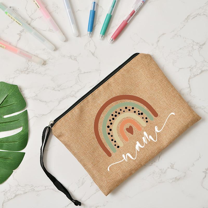 Women Cosmetic Bags  Best Gift for Mom Personal Custom Name Makeup Bag Pouch Travel Outdoor Toiletries Organizer Lipstick Bag