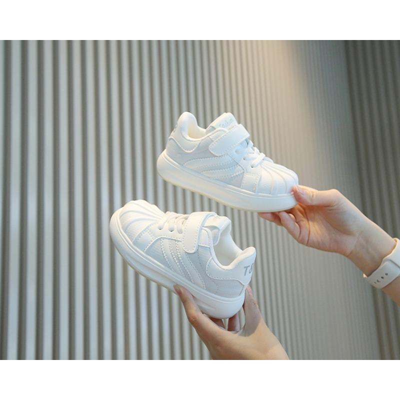 Kids Casual Breathable Soft Sole Shell Toe Sports Sneakers For Unisex Boys And Girls