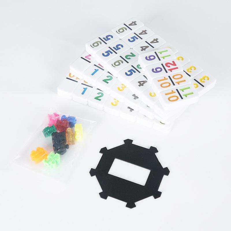 Cross Mexico Train Domino Set: Educational Building Blocks & Interactive Board Game for Children & Adults