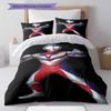 3pc Ultraman cartoon print unbleached bed sheet set(1*Duvet Cover + 2*Pillowcase, Without Core), for bedroom bedding decoration