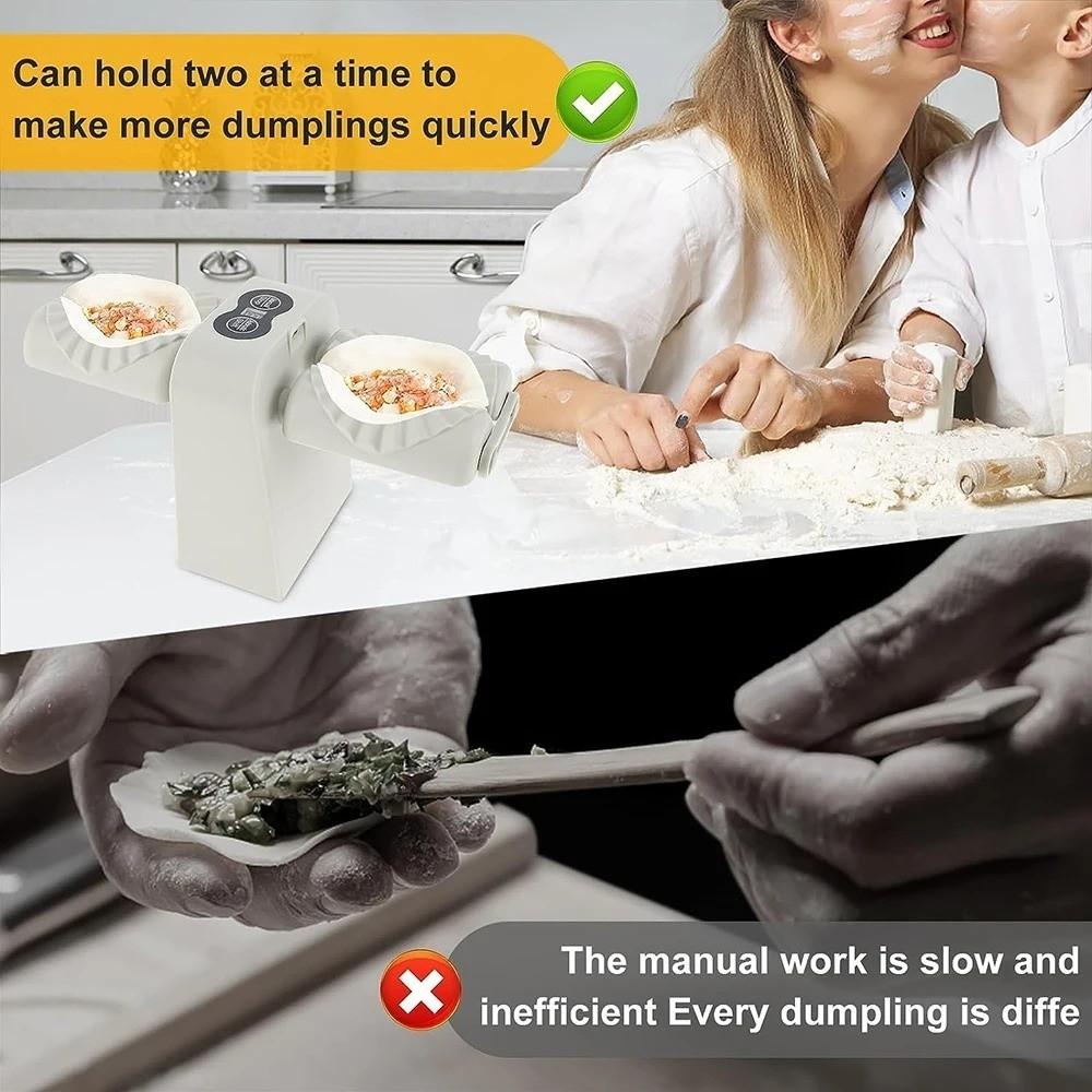 Electric Dumpling Mould Machine 2in1 Double Head Dumpling Mould Automatic Dumpling Maker Lazy