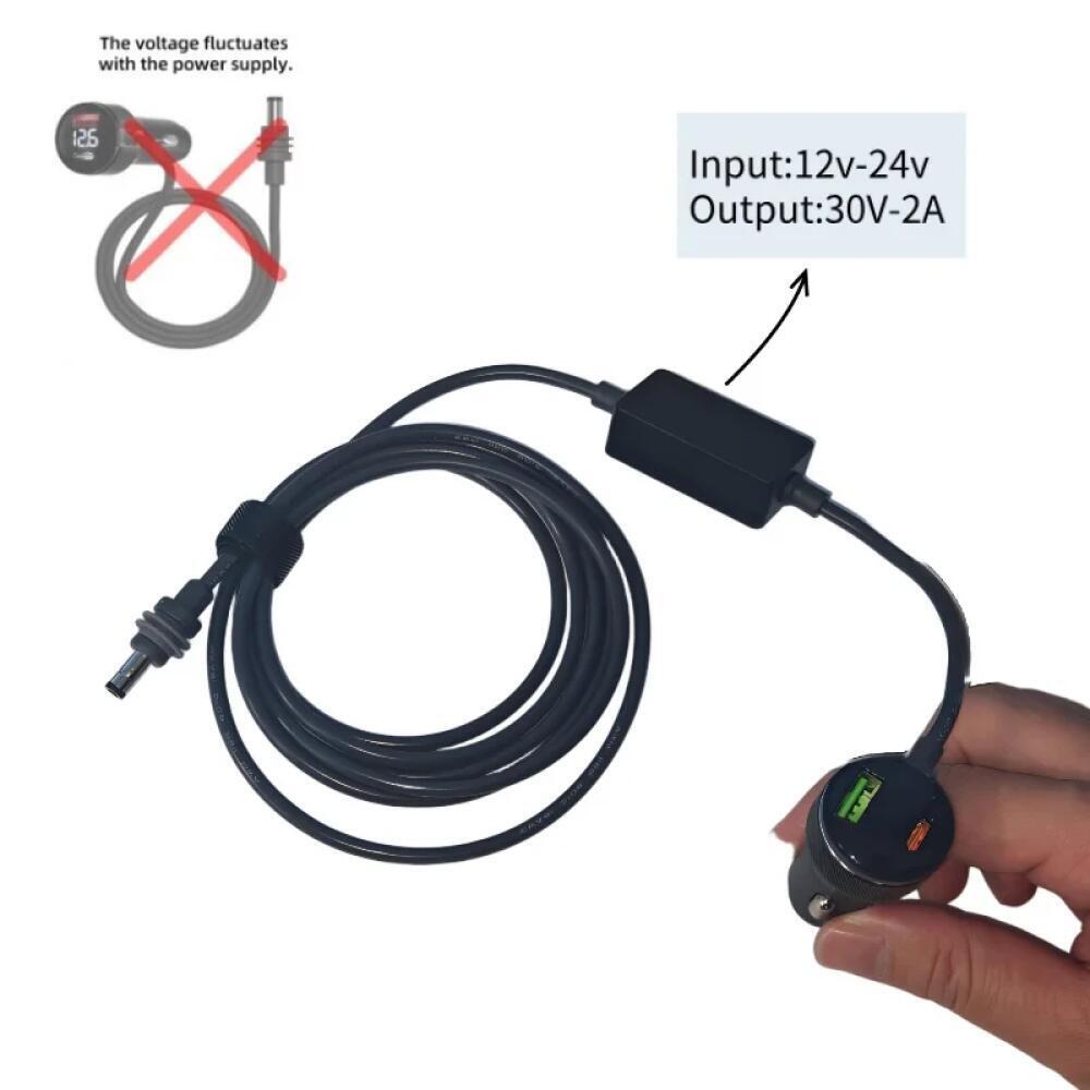 For Starlink Charger Cigarrete Lighter Car Charger 30V-2A Vehicles 2m Waterproof 18AWG Extension Cable Car Accessories