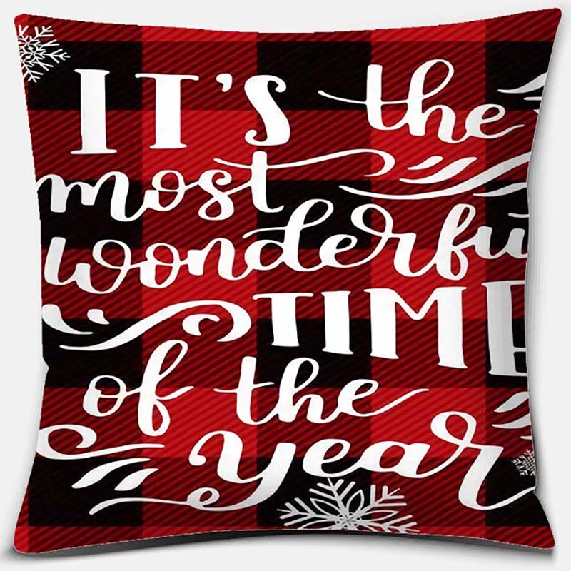 Christmas Gifts, Santa Claus, Deer, Christmas Greetings, Merry Christmas Series Pattern Pillowcase Party Pillowcase Decoration