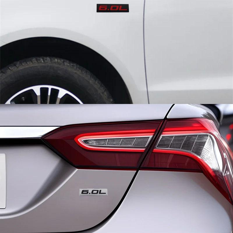 Premium 6.0L 6.0 L for Universal Car Engine Hood Fender Trunk Tail Rear Bonnet Nameplate Decal Emblem Badge Sticker