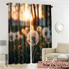 2pcs   2D FLAT PRINTING Curtains (Without Rod) Golden Dandelion Fashionable Popular Curtains Versatile Polyester Fabric Curtains