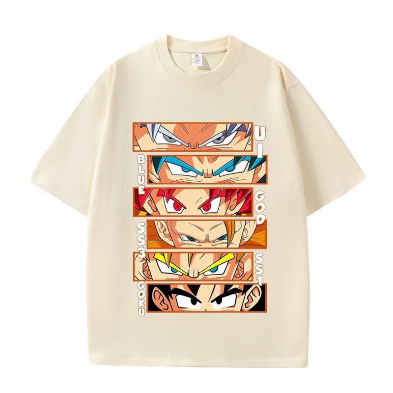 Dragon Ball Goku Anime Print Funny Fashion Casual Tops Summer New T-shirt Unisex Dragon Ball Cotton T-shirt
