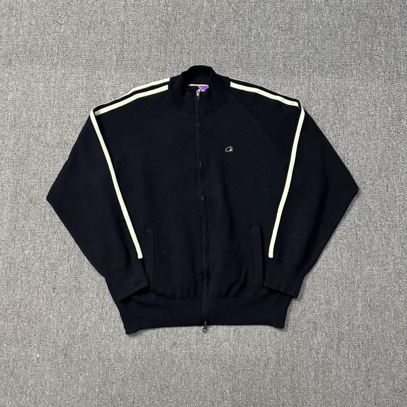 Mens Streetwear Knit Cardigan With Embroidered