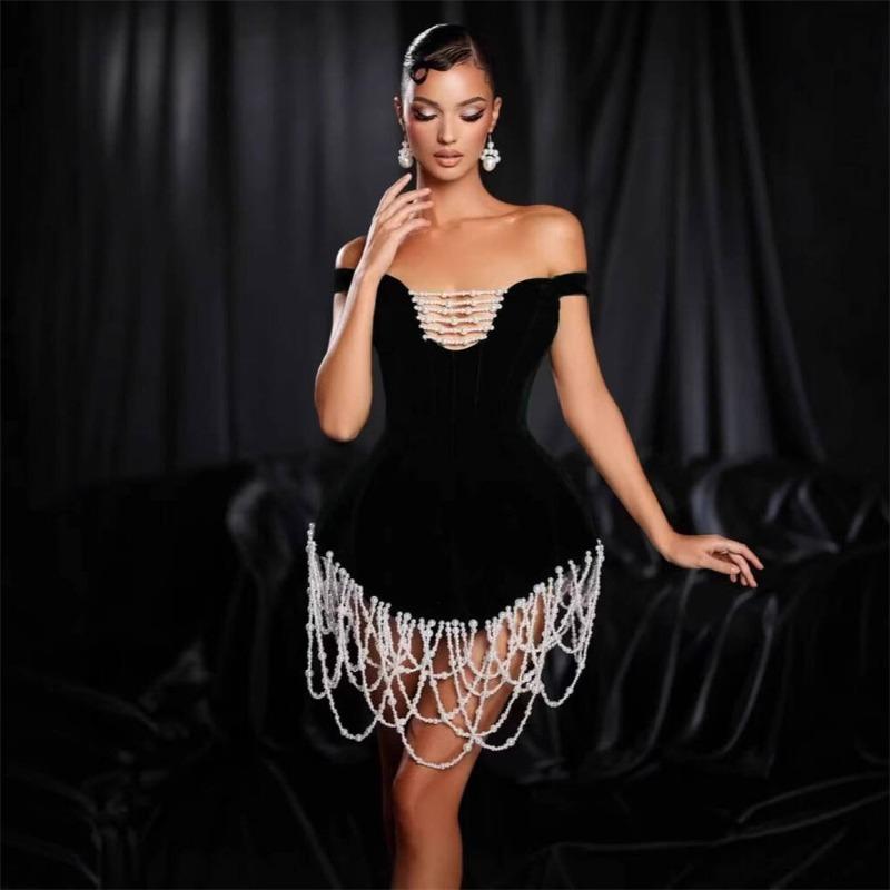 New Sexy Tight Bandage Dress Hem Elegant Temperament Dress Skirt European and American Slim Hip Skirt Women's Clothing