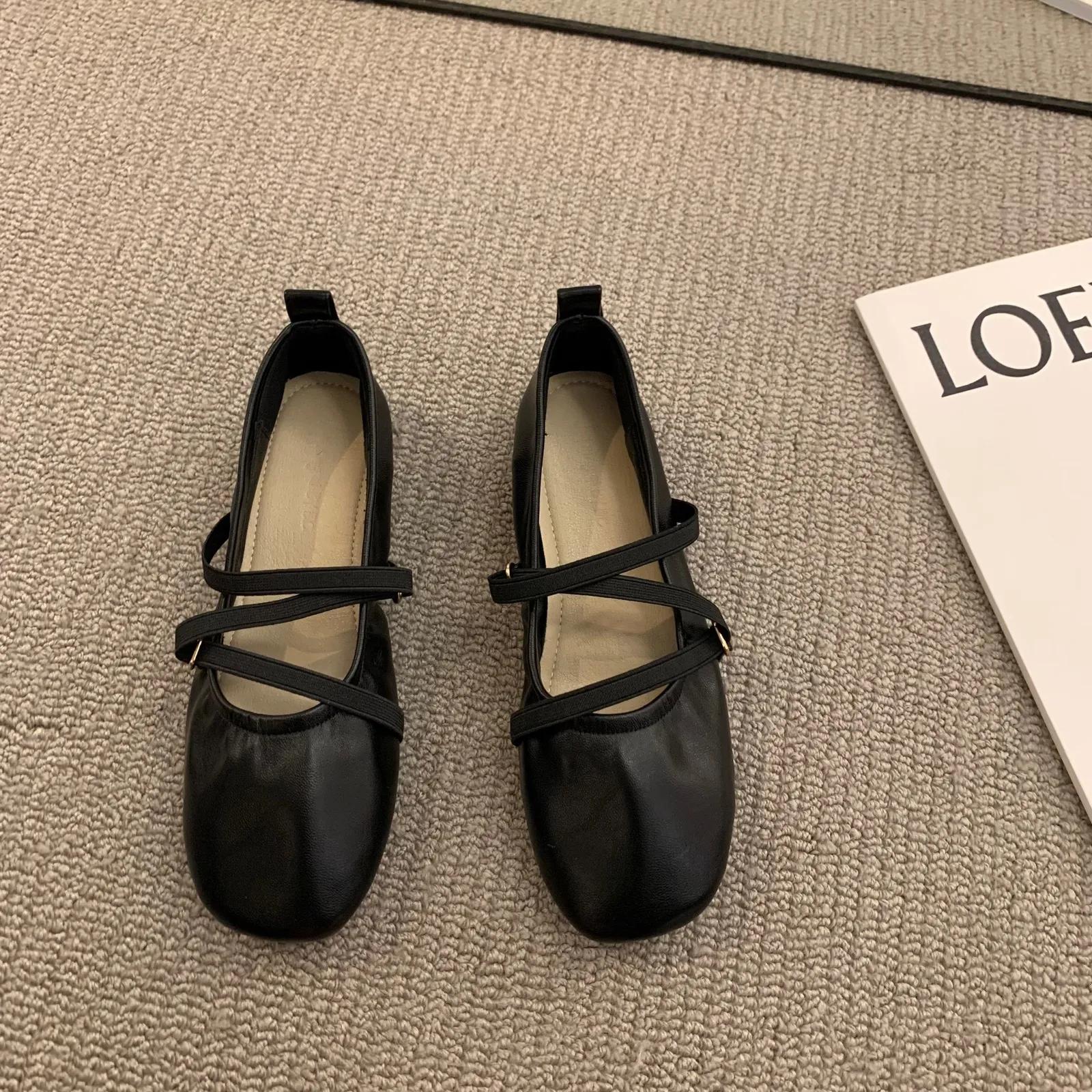 

Модельные туфли Bailamos Женская обувь Бренд-дизайнерская обувь Мэри Джейн Женские кожаные туфли на плоской подошве с квадратным носком в японском стиле Винтажные лоферы с узкими ремешками 230809 39