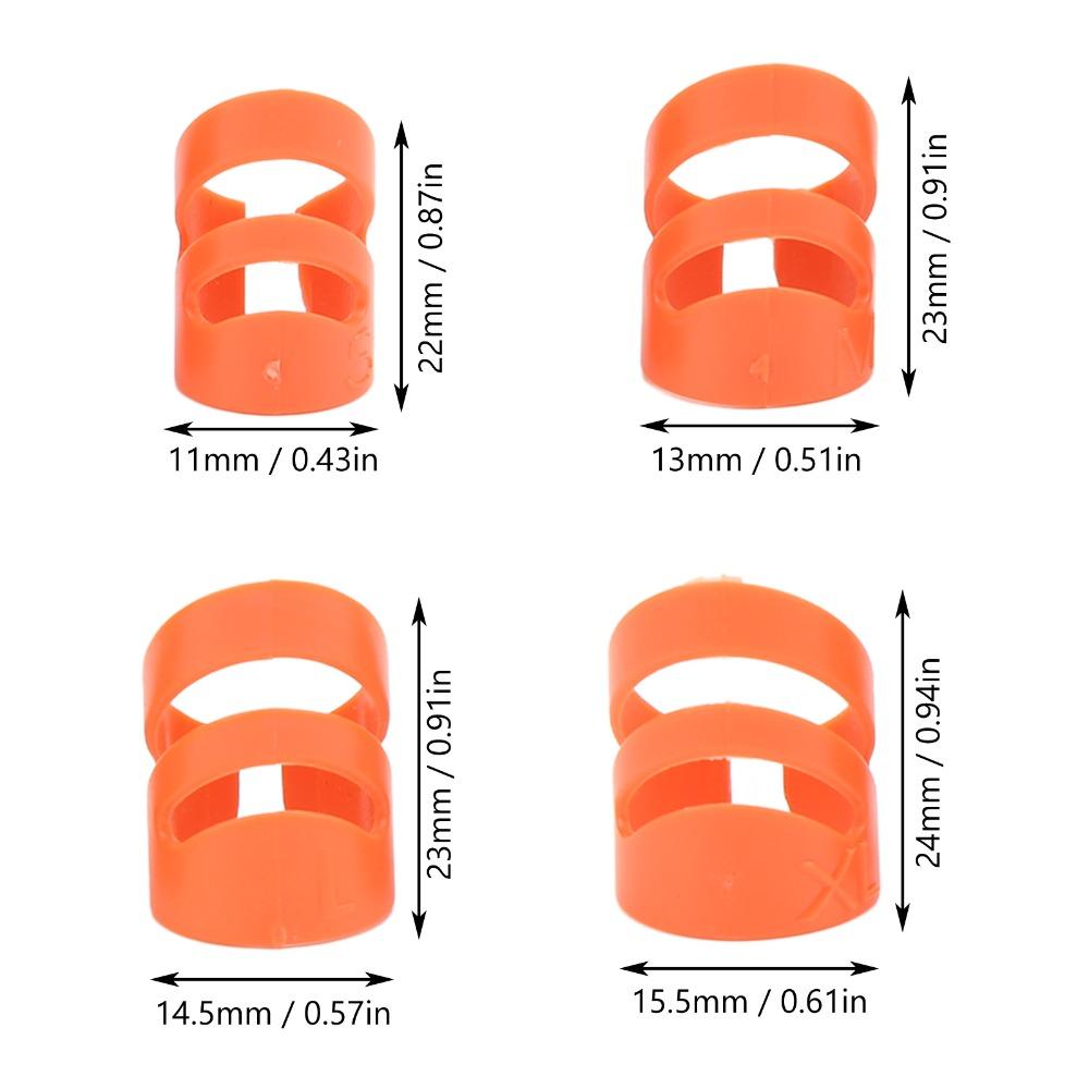 8PCS Multiple Sizes Fingertip Protector Adjustable Instrument Accessory Set  Stringed Instrument
