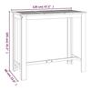 VidaXL Ensemble de Bar de Jardin 7 pcs, Table et Chaises avec Repose-Pieds, Ensemble de Meubles de Terrasse Extérieur, Bois 3154395