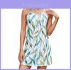 Plant Flower Pattern Spaghetti Strap Dress For Casual Spring Summer Wear