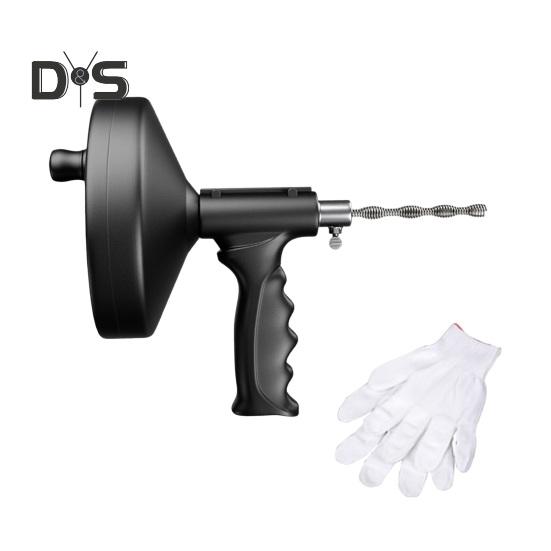 

Средство для прочистки канализации для кухни, ванной, ванной комнаты, простое в эксплуатации, гибкий стальной проволочный инструмент для прочистки сливных труб, прочный пружинный стальной проволочный очиститель сливов 3M чёрный