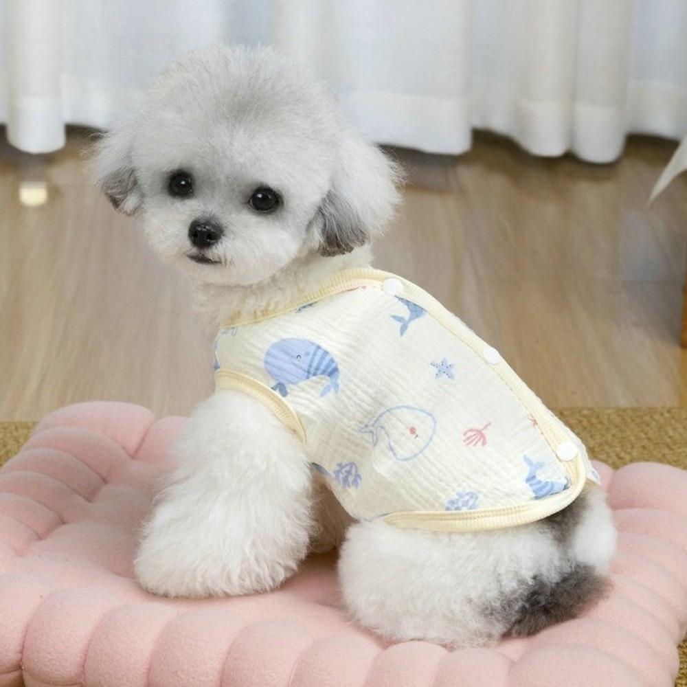 Cute Puppy Short Shirt Breathable Pet T-shirt Casual Pet Sleeveless Pullover  Spring Summer Season