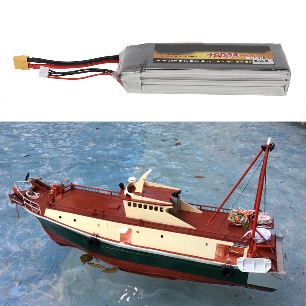 11.1V 10000mAh Lithium Battery with XT60 Plug Lightweight Portable 3S 30C LiPo Battery Replacement for RC Cars Trucks and Boats