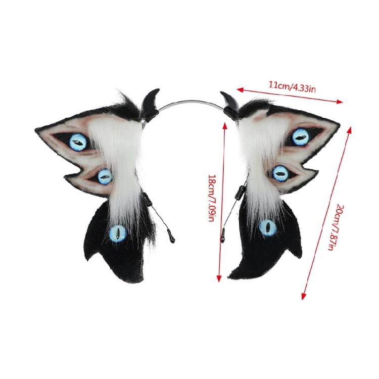 Stilvoller Tierohren-Haarreif Stirnband Kostüm Kopfschmuck Bequemes Plüsch-Accessoire für Frauen und Kostümpartys
