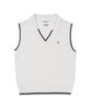 CLOVE [25Ss Clove] V-Neck Collar Sleeveless Knit (White)