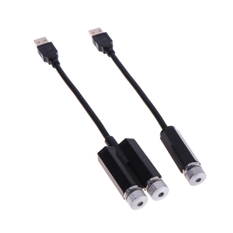 Car Roof Star Light Mini Led Atmosphere Lamp Auto Interior Star Night Projector Usb Plug And Play Ceiling Decorative Lamp Red