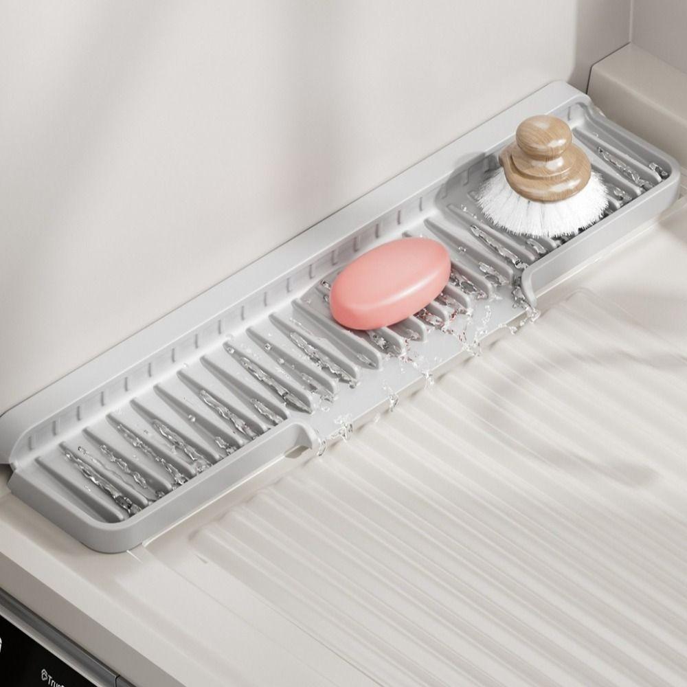 Silicone Sink Drain Pad Foldable Sink Draining Mat Multipurpose Water Retaining Pad Kitchen