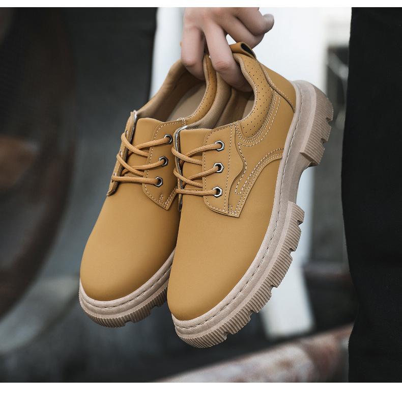 2024 Autumn New Men's Footwear Business British Style Men's Skateboard Shoes Youth Fashion Casual Work Wear Shoes