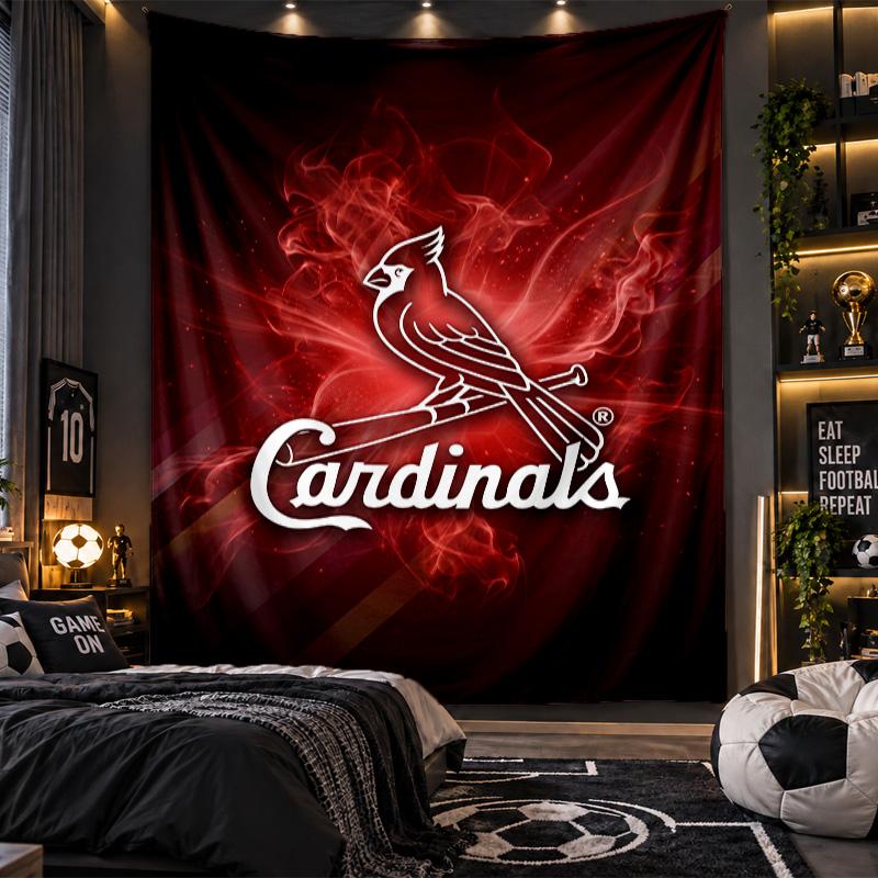 Wall Hanging Tapestry St. Louis Cardinals Print Cloth for Living Room Bedroom Home Decor