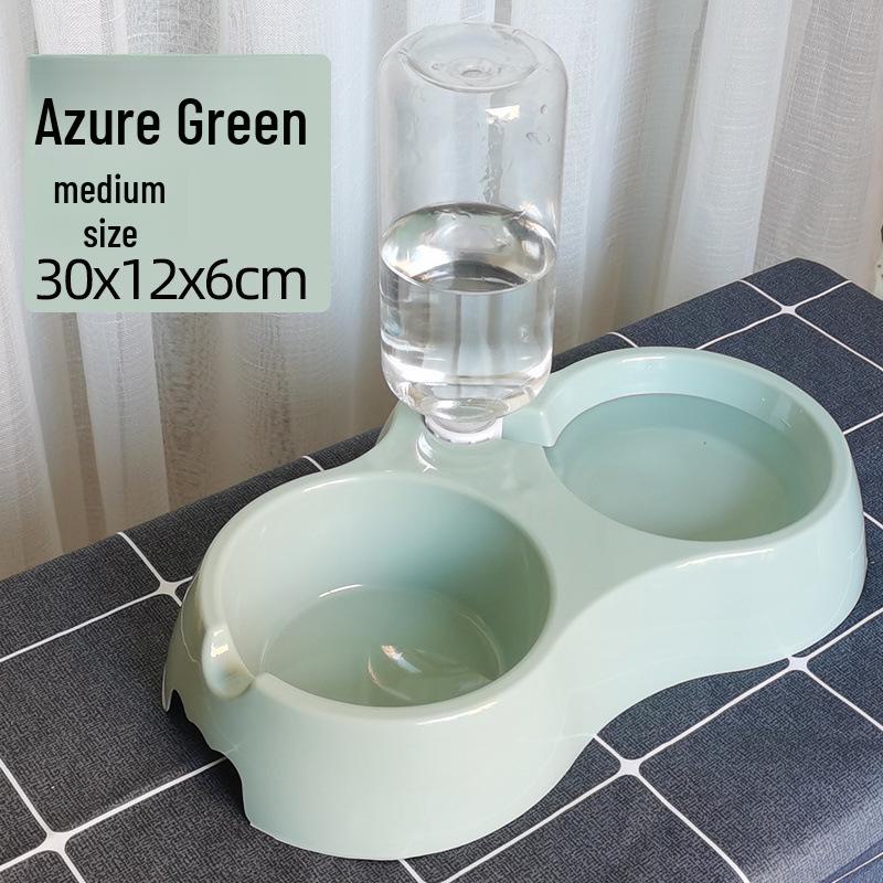 Automatic Double Bowl Pet Feeder: Dog & Cat Food and Water Bowl