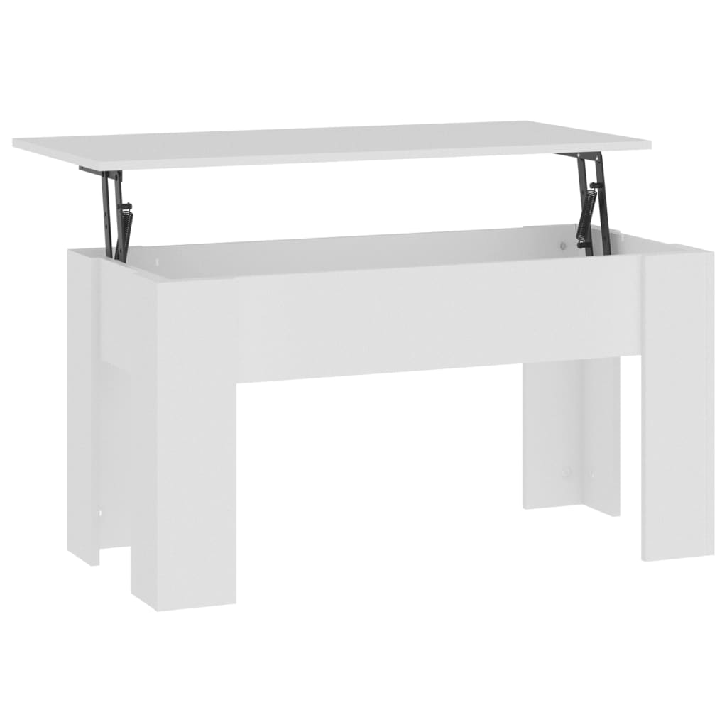 Vidaxl Coffee Table, White, 101X49X52 Cm, Wood-Based Material