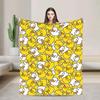 Cute Rubber Duck Plush Flannel Throw Blanket for Kids and Adults Soft Warm Bedspread for Couch Chair Quality Comforter