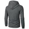Men’s European & American Jacquard Knit Hooded Sports Top - Autumn/Winter