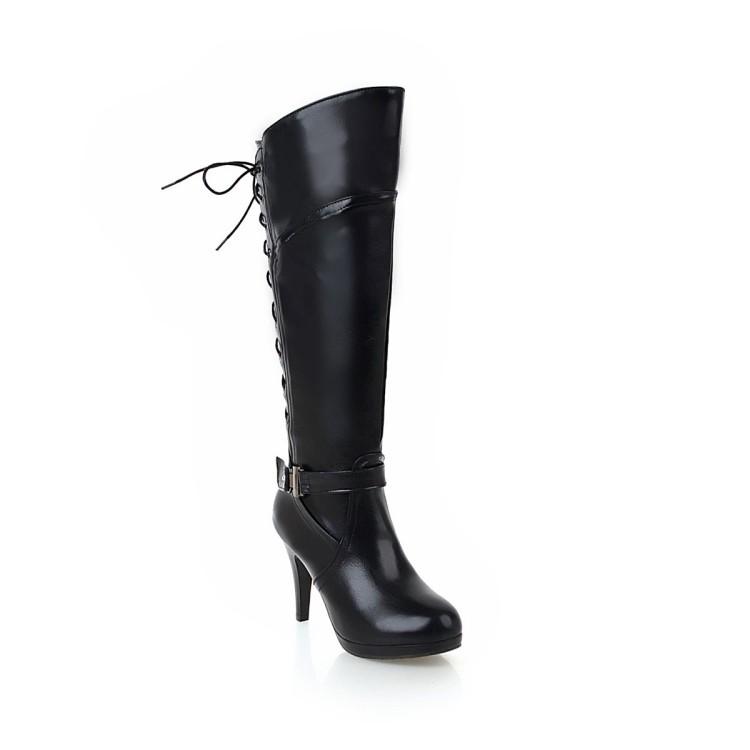 Fashion temperament Comfortable high-heeled Martin boots High boots 40-48