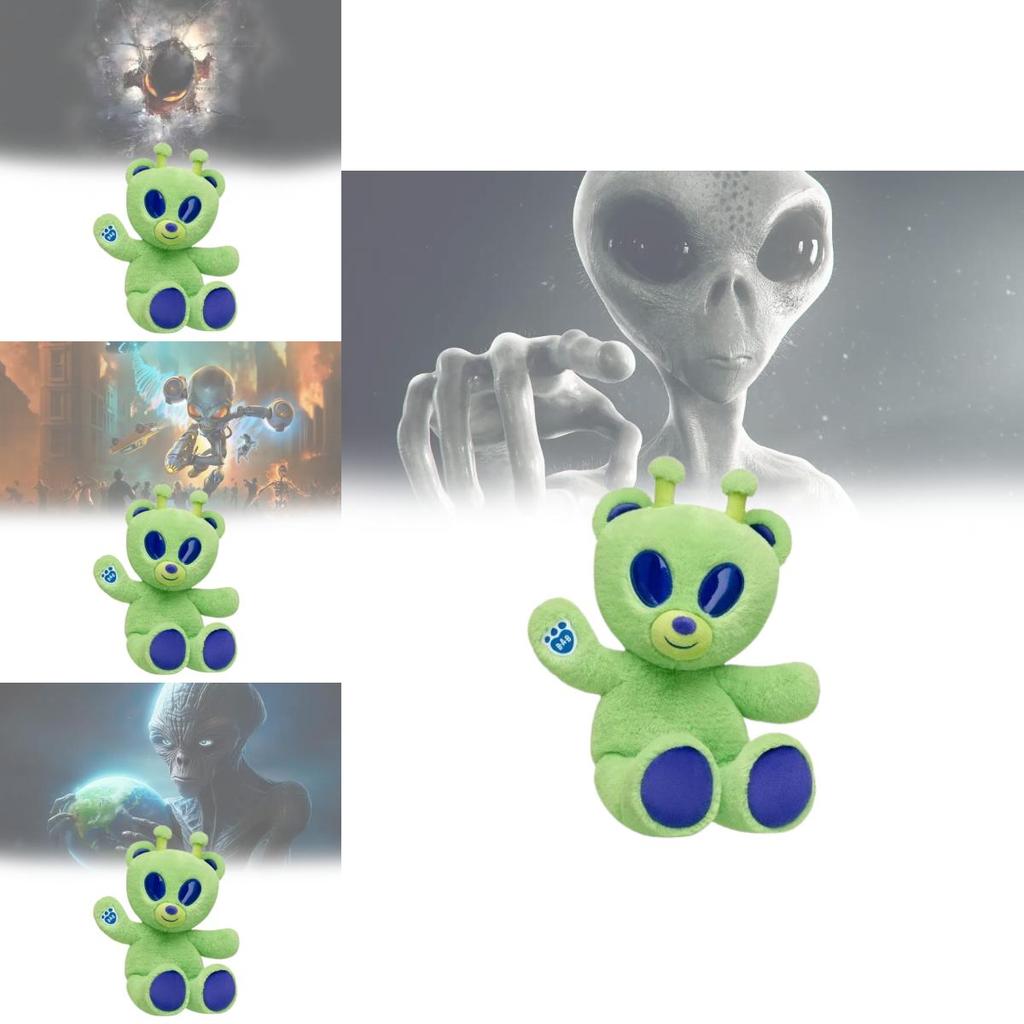 Bär Alien Plüschtier mit kurzem Plüsch für Kinder und Sammler