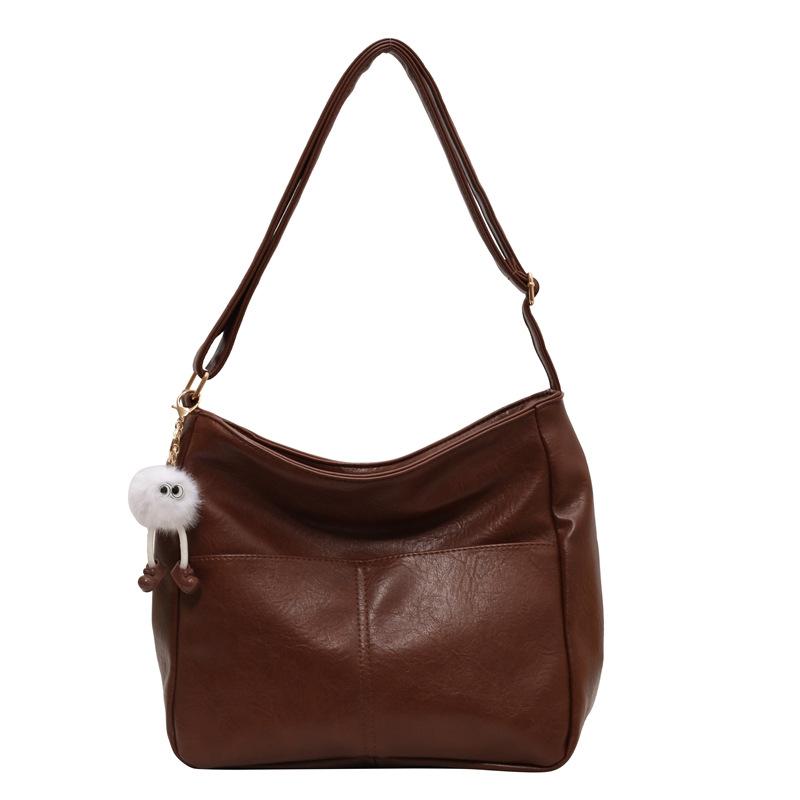 

Пакеты Майяра можно сочетать с новыми универсальными наплечными сумками для поездок на работу, практичными женскими сумками-тоут ручной работы, большой вместимости Without pendant коричневый