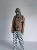 New Millennium Harajuku Punk Knit Sweater: Black Stone Band Print, Ripped Raw Hem, Autumn/Winter Style