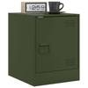 Nightstand Olive Green 34.5 x 39 x 44 cm Steel