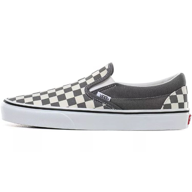 

Кроссовки унисекс Vans Classic без шнуровки из оловянной шахматной доски Серо-белый VN0A4BV3TB5