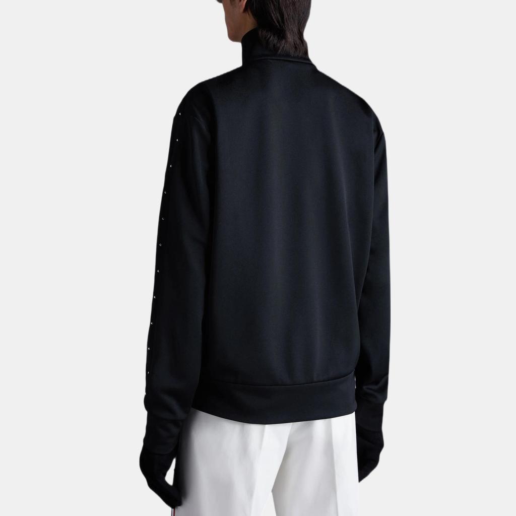 Moncler Ss22 Solid Color Stand Collar Zipper Stud Detail Long Sleeve Jacket Sweatshirt Men jackets Black H20918G00003899A1999