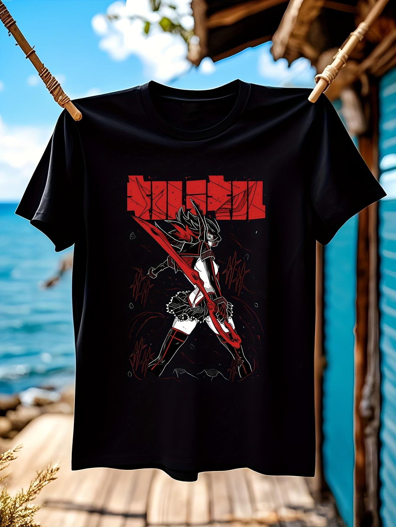 Kill la Kill Ryuko Matoi Anime Graphic Tshirt Black with ... S